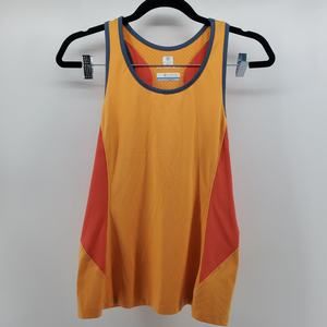 Columbia OMNI Freeze UPF 50 Orange Running Color block Ringer Racerback Tank M